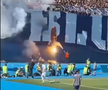 Fanii lui Hajduk au incendiat bannerul galeriei Dinamo Zagreb // Capturi FOTO: X