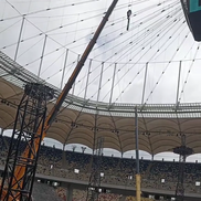 Cum arată Arena Națională înainte de concertul Metallica // Captură foto: TikTok
