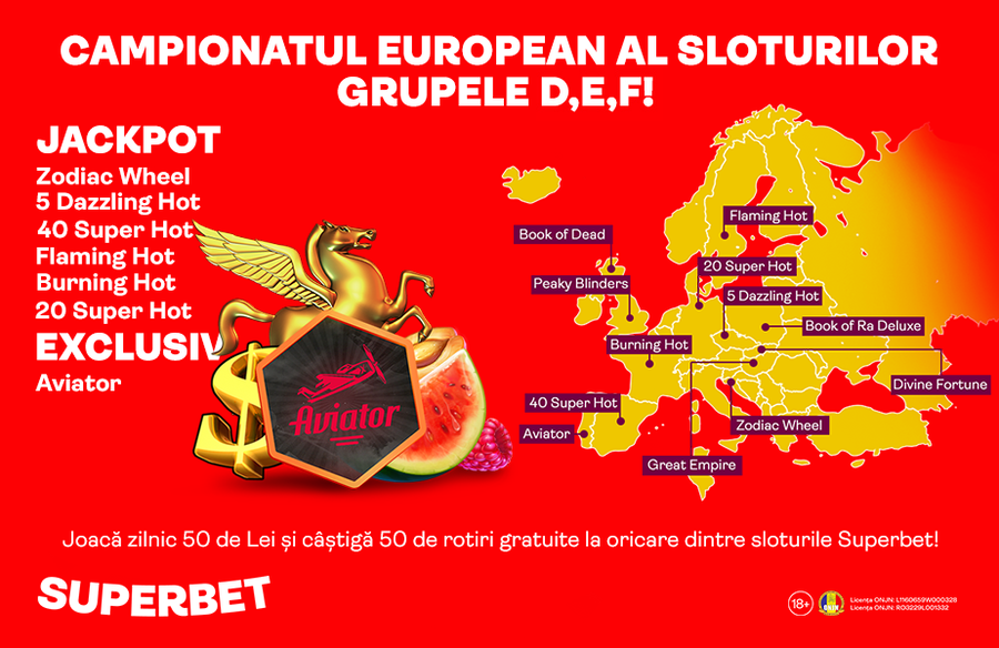 Sloturile Campionatului European sunt la Superbet. Partea 1/2 – Grupele A, B, C