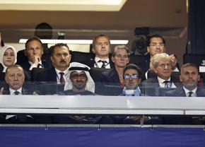 Burleanu, în „loja greilor” la finala Ligii Campionilor » Erdogan și șeful lui City în față, Ceferin și Infantino în dreapta