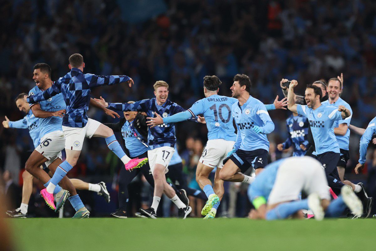 Bucurie Manchester City după finala Champions League