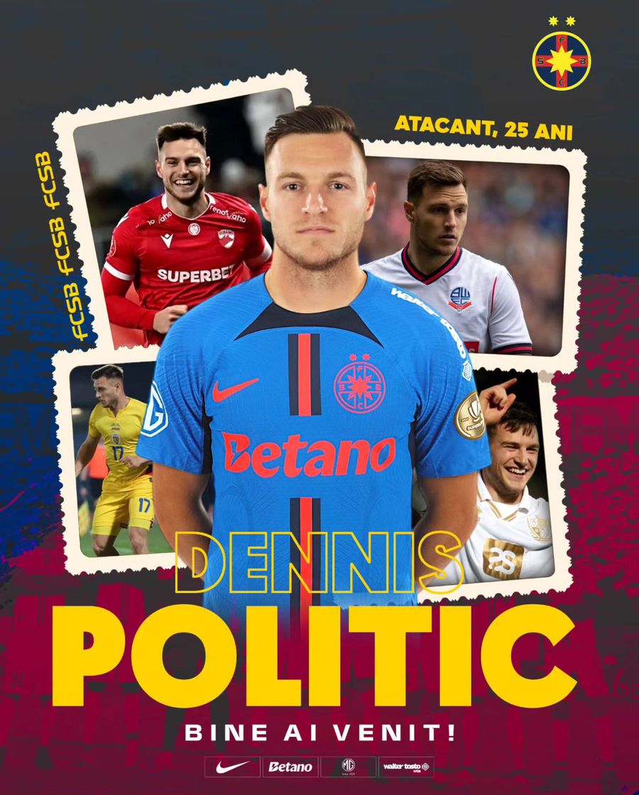 Dennis Politic a fost prezentat la FCSB, dar campioana a încurcat pozele » Postarea eronată a fost ștearsă rapid
