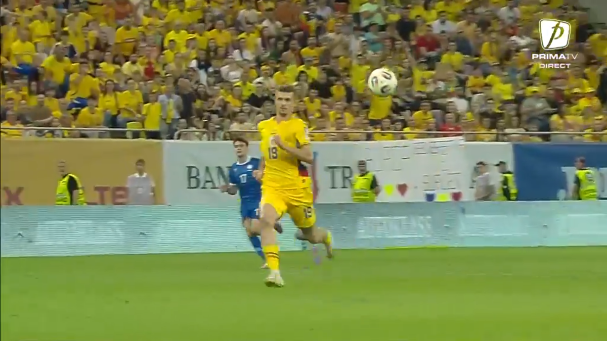 Faza îndelung analizată de VAR, cu câteva momente înainte ca România să „îngenuncheze” Cipru » Trebuia sau nu cartonaș roșu?