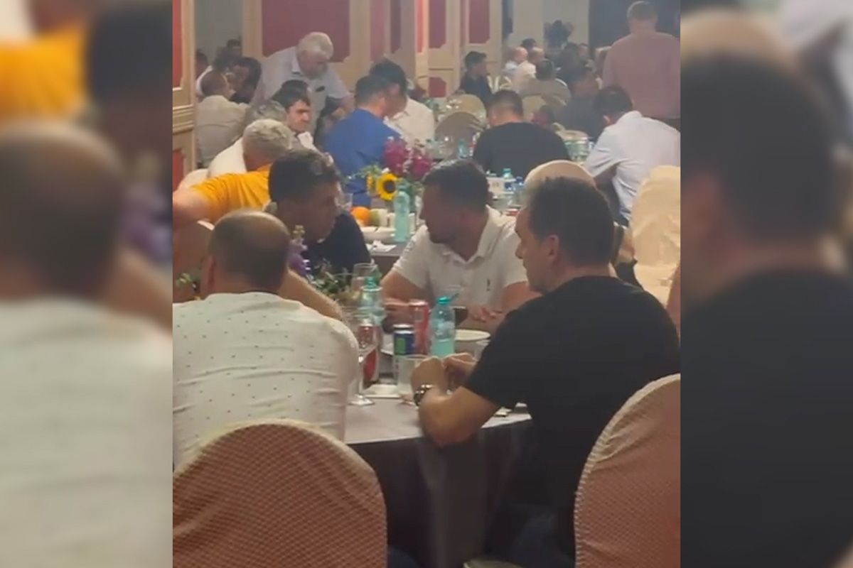 Așa arată chiolhanurile federale ale lui Burleanu! Avem video de la petrecerea prin care șeful FRF își asigură unanimitățile la vot