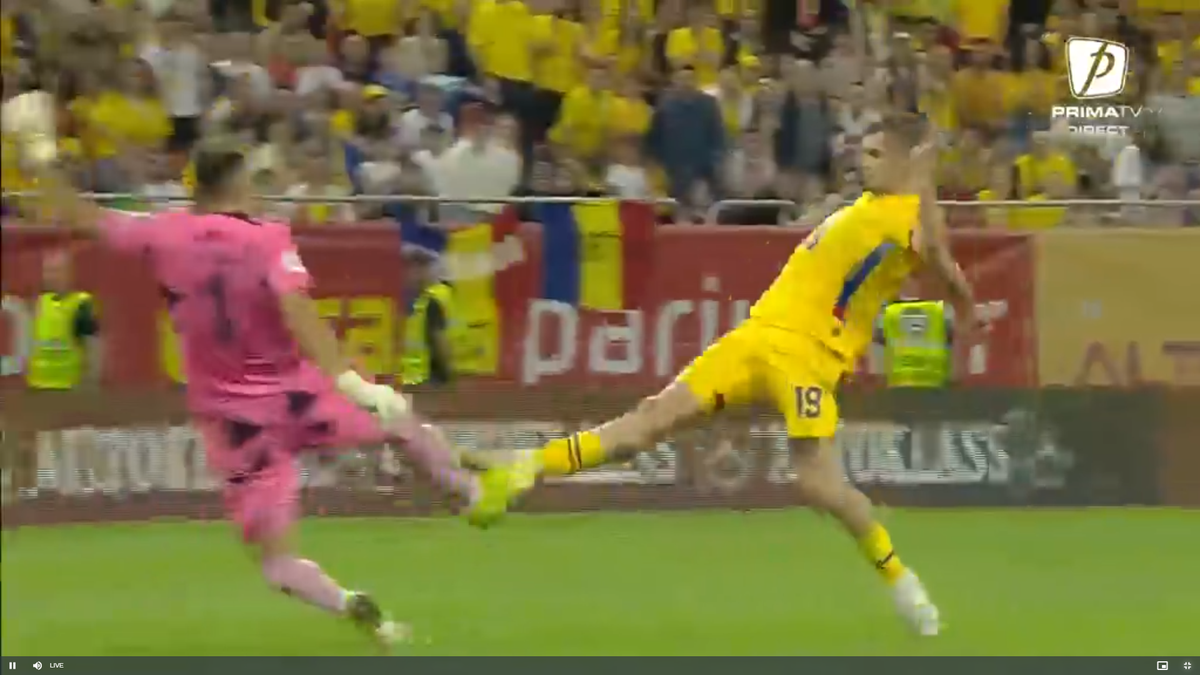 Faza îndelung analizată de VAR, cu câteva momente înainte ca România să „îngenuncheze” Cipru » Trebuia sau nu cartonaș roșu?