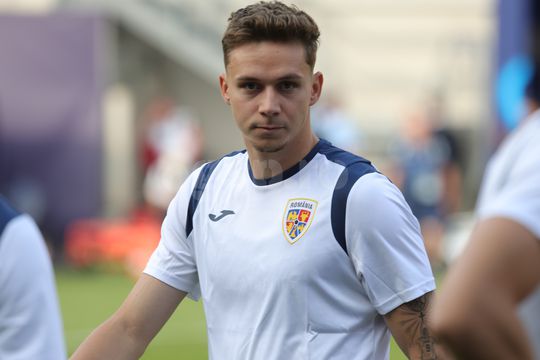 Louis Munteanu, la antrenamentul de marţi din Trnava al echipei naţionale de tineret FOTO: Ionuţ Iordache (GSP)