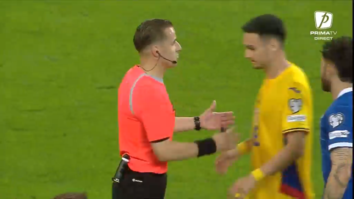 Faza îndelung analizată de VAR, cu câteva momente înainte ca România să „îngenuncheze” Cipru » Trebuia sau nu cartonaș roșu?