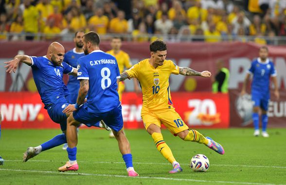 Dennis Man, prestație de vis în România - Cipru: i-a egalat pe Liță Dumitru și Mateuț! Incredibil de când nu mai marcase