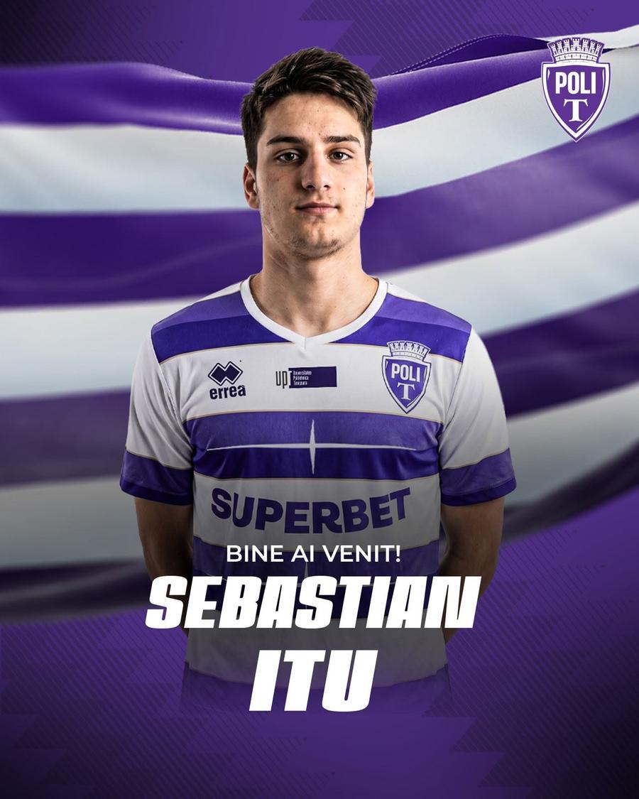 Sebastian Itu a semnat cu Poli Timișoara // foto: Facebook Ziua și transferul! Poli Timișoara a prezentat transferul #8