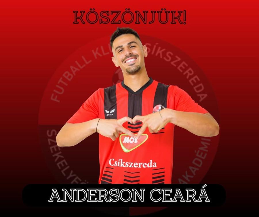 Anderson Ceara a plecat de la Csikszereda // foto: Facebook FK Csíkszereda Anderson Ceara, cale liberă către FCSB » Csikszereda a oficializat despărțirea