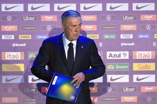 Selecționerul Carlo Ancelotti, la anunțarea lotului final al Braziliei pentru CM 2026 / Foto: GettyImages