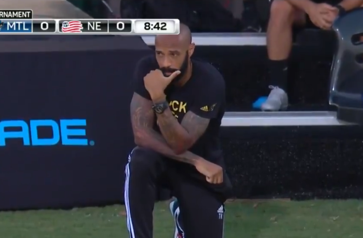 VIDEO Imagini impresionante! Thierry Henry a îngenuncheat 8 minute și 46 de secunde » Discurs de impact la finalul jocului