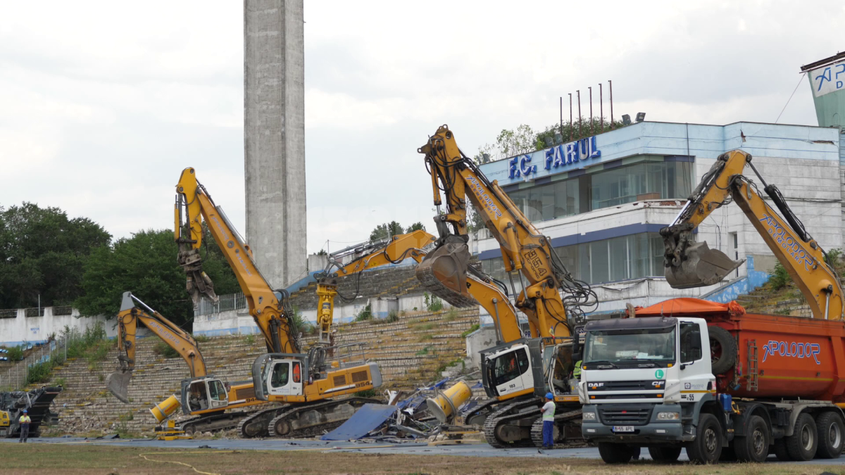 Demolare stadion Farul Constanța, 10 iulie 2023