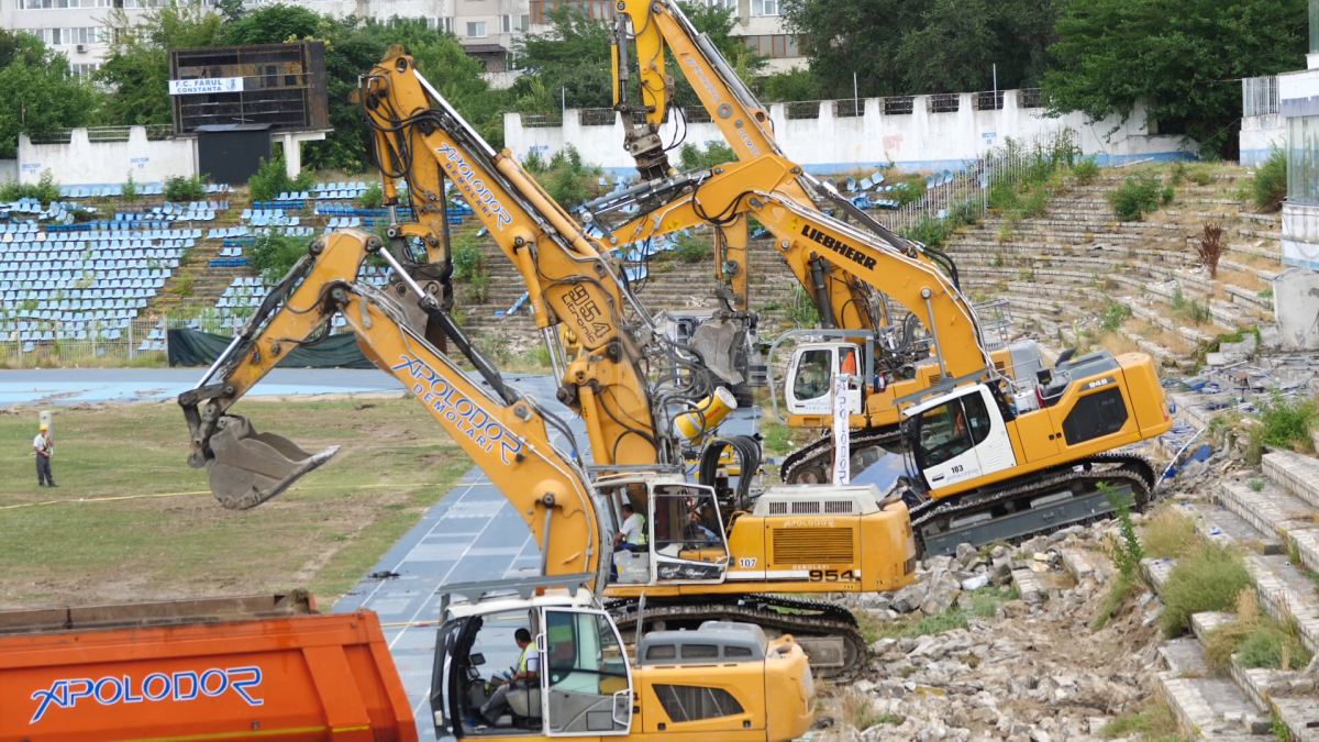 Demolare stadion Farul Constanța, 10 iulie 2023