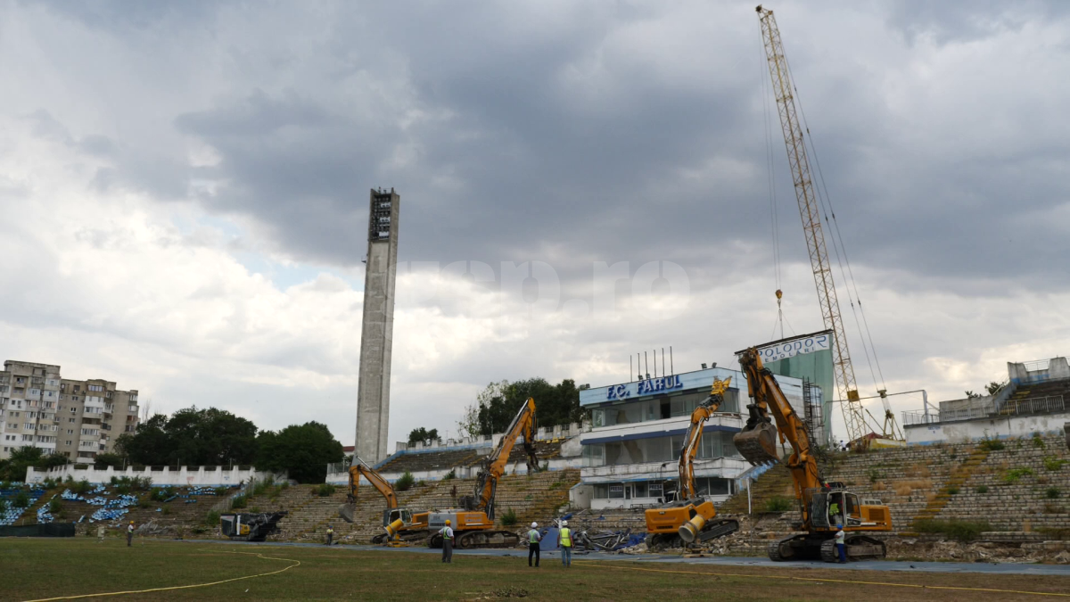 Demolare stadion Farul Constanța, 10 iulie 2023