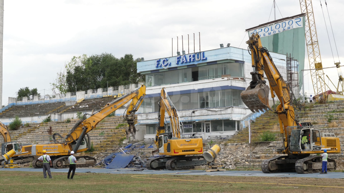 Demolare stadion Farul Constanța, 10 iulie 2023