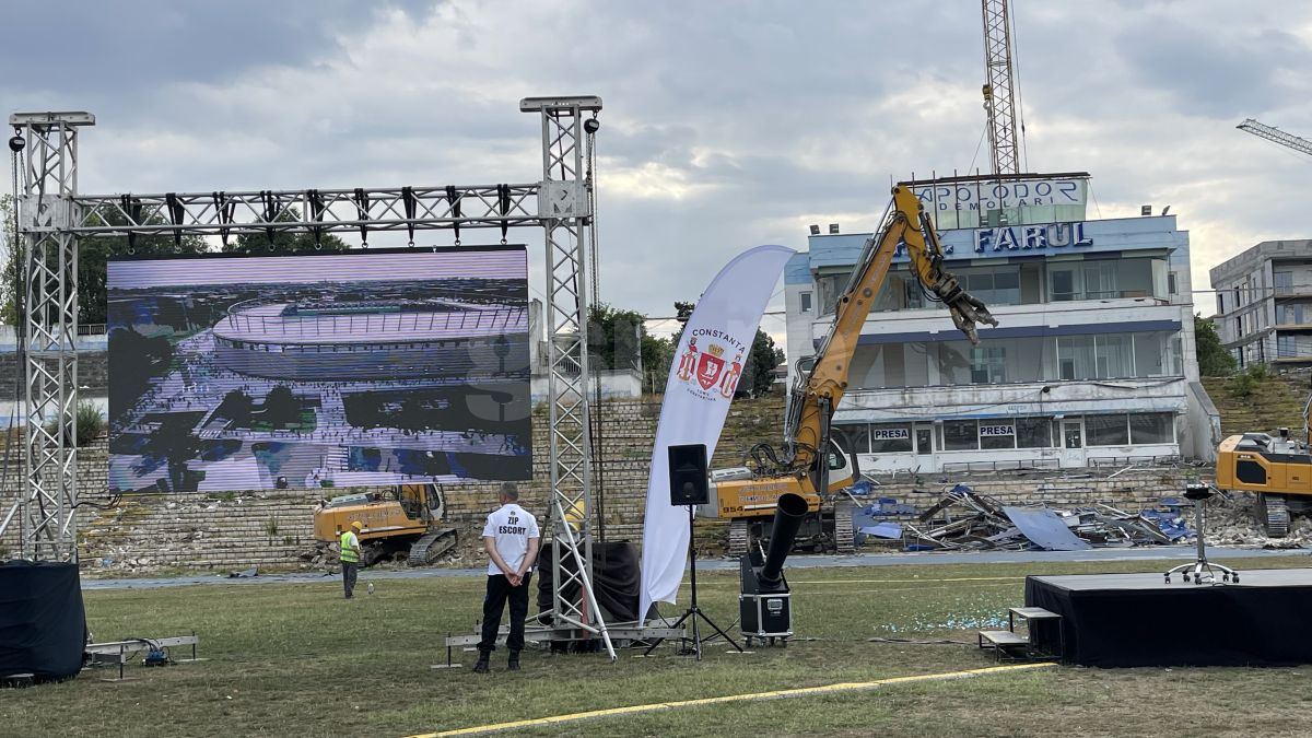 Demolare stadion Farul Constanța, 10 iulie 2023