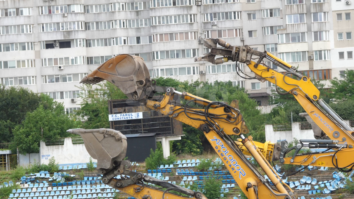 Demolare stadion Farul Constanța, 10 iulie 2023