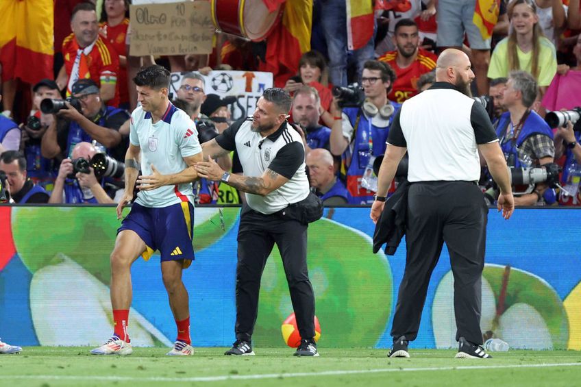 Alvaro Morata, accidentat de un steward după calificarea Spaniei în finala Euro 2024, foto: Imago Images