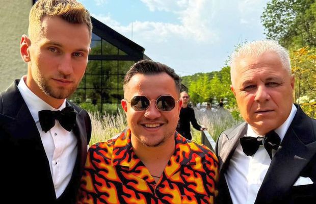 Imagini de la nunta lui Denis Drăguș » Nașul mirilor, Marius Șumudică, în frac la Ciolpani: „Budescu și Alibec sunt apă de ploaie pe lângă el!”
