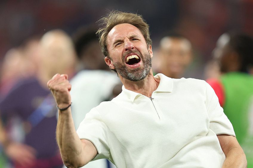 Gareth Southgate, în culmea fericirii după Olanda - Anglia 1-2. Sursă foto: Imago