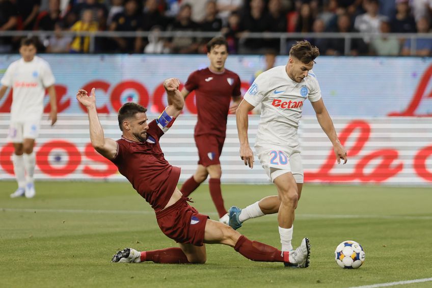 Dennis Politic, în FCSB - Inter d'Escaldes // FOTO: Cristi Preda (GSP)