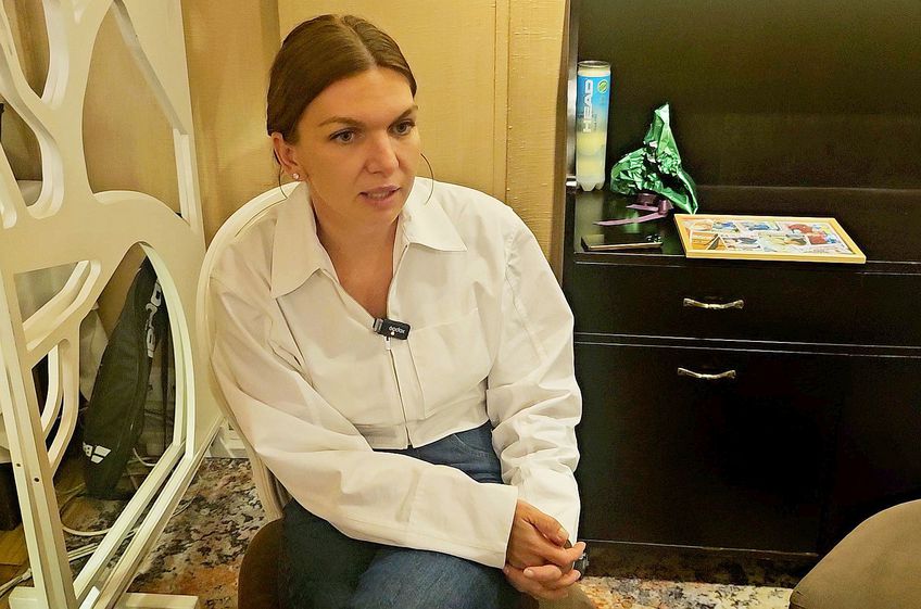 Simona Halep în dialog cu reporterii GSP