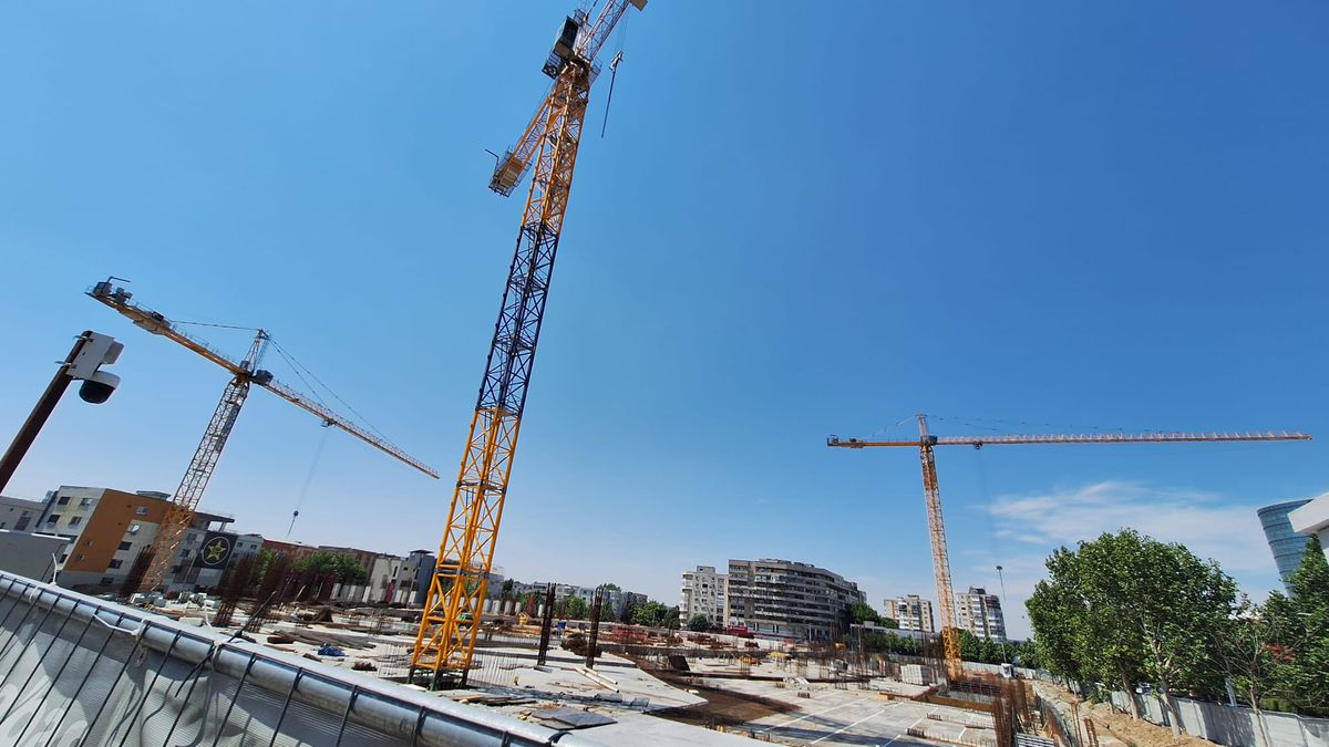 Imagini de pe șantierul velodromului interior de la Craiova, iulie 2025 // foto: GSP