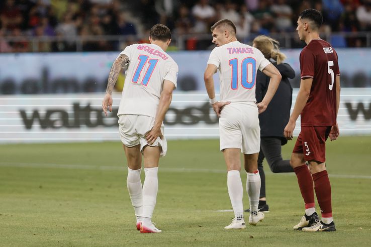 David Miculescu, accidentat în FCSB - Inter d'Escaldes // foto: Cristi Preda (GSP)