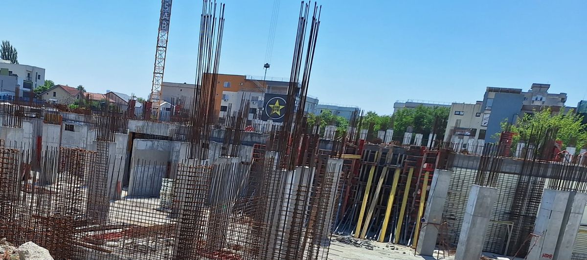 Imagini de pe șantierul velodromului interior de la Craiova, iulie 2025 // foto: GSP