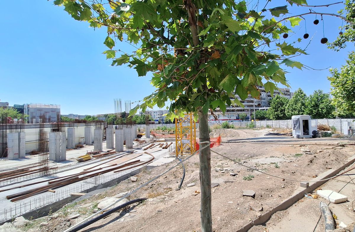 Imagini de pe șantierul velodromului interior de la Craiova, iulie 2025 // foto: GSP