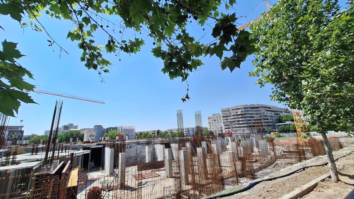 Imagini de pe șantierul velodromului interior de la Craiova, iulie 2025 // foto: GSP