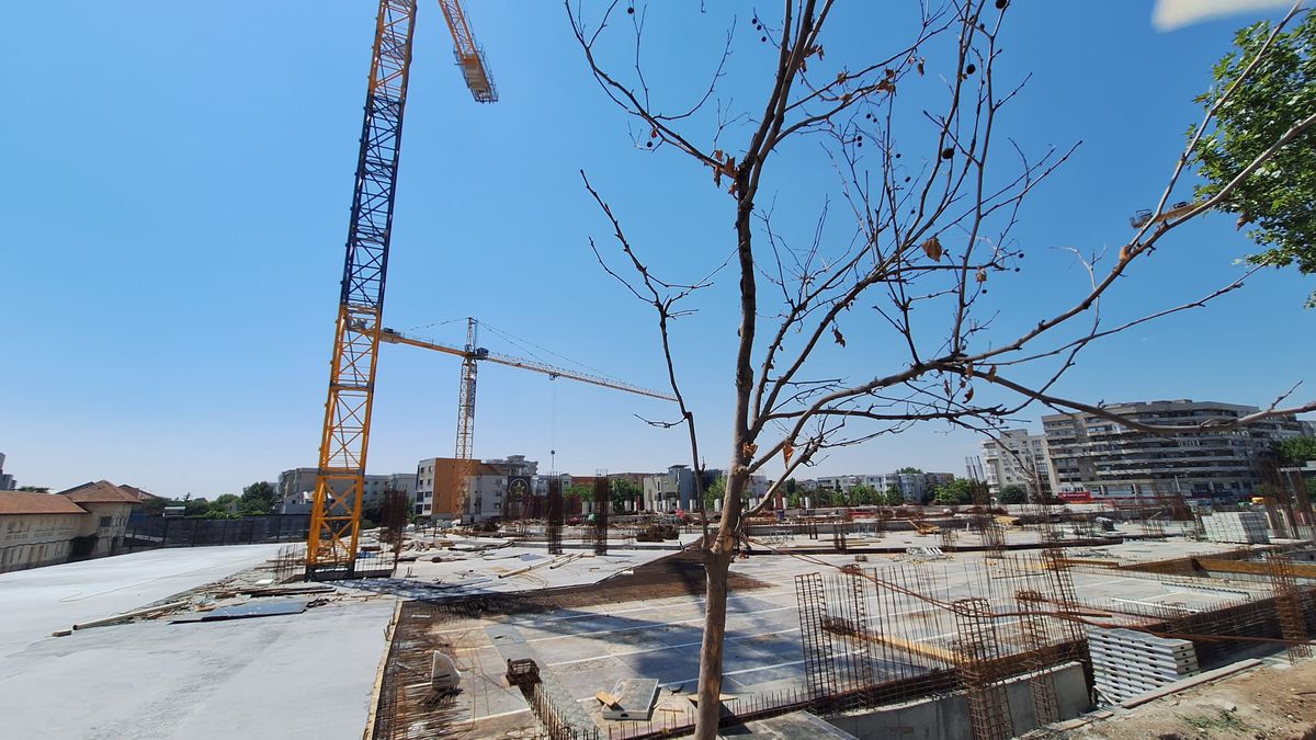 Imagini de pe șantierul velodromului interior de la Craiova, iulie 2025 // foto: GSP
