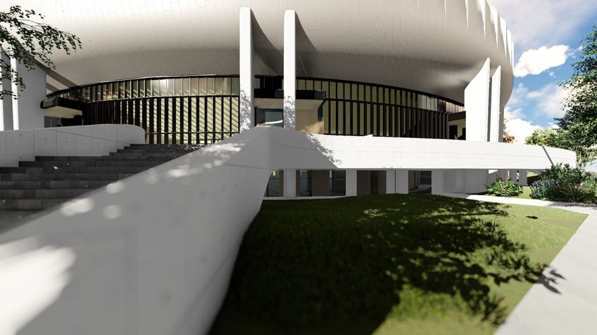 FOTO + VIDEO „Colosul” din inima orașului capătă contur » Imagini impresionante din dronă, direct de pe șantier