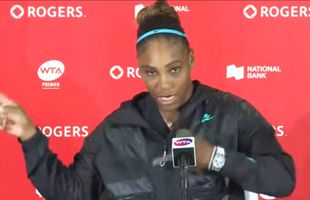 VIDEO Moment straniu » Serena Williams s-a blocat și a părăsit sala de conferințe când a fost întrebată de Halep: „Las-o așa. Ieșirea e în direcția aia”