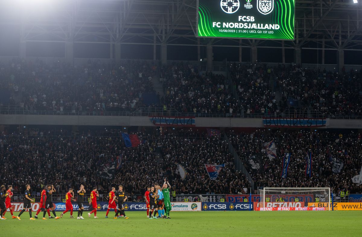 Cu om în plus 30 de minute, FCSB n-a tras pe poarta lui Nordsjaelland! Atmosferă fabuloasă, probleme de arbitraj și calificare amânată
