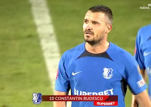 Constantin Budescu a marcat la primul meci în tricoul Farului, 3-0 cu Flora Tallinn. Foto: captură Prima Sport
