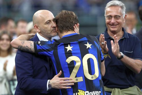 Piero Ausilio, alături de Nicolo Barella // foto: Guliver/gettyimages