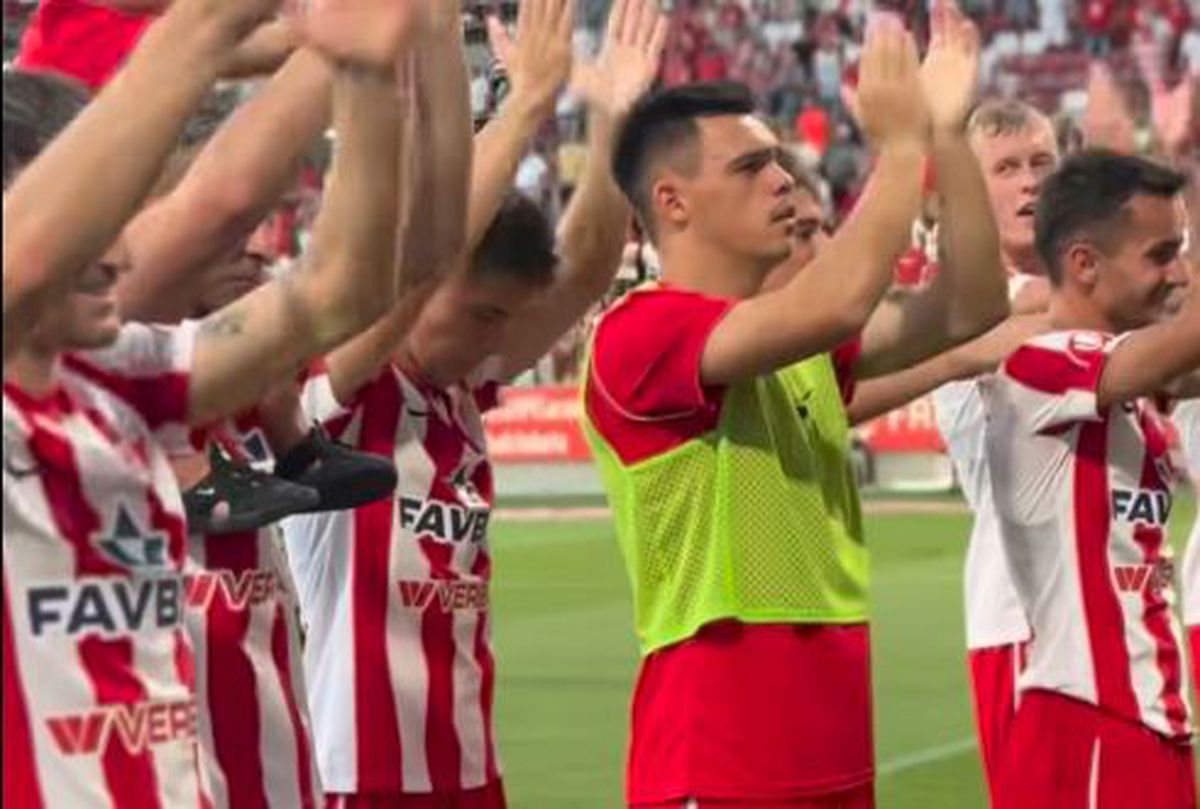 Imagini spectaculoase din Superligă: „Cine e pe primul loc, cine e pe primul loc?”