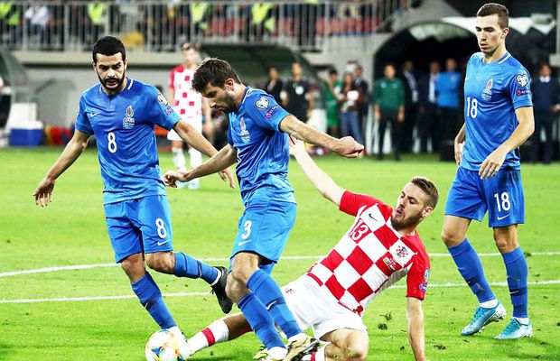 Azerbaidjan - Croația 1-1 // Croația se împotmolește cu locul 109 în lume: „E inadmisibil ca un adversar să dribleze patru dintre noi și să înscrie”