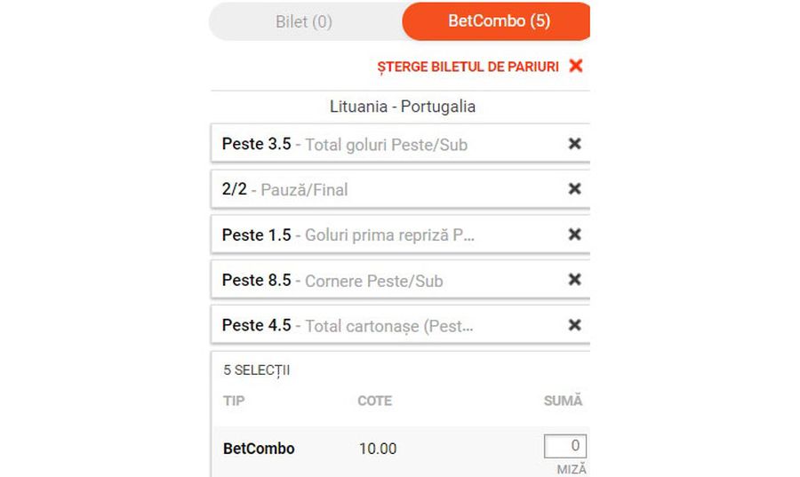 NOU pe Betano: BetCombo. Combină pariuri din același meci pe un singur bilet!