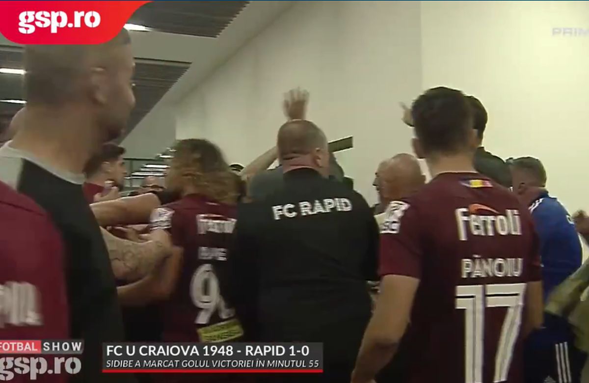 Scandal pe tunel, la vestiar, după FCU Craiova - Rapid
