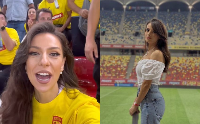 Simona Țăranu și Ramona Păun au făcut show la meciul România - Israel. Foto: Instagram