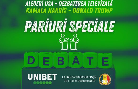 La Unibet poți paria pe dezbaterea televizată Donald Trump vs. Kamala Harris