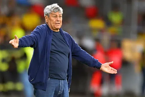 Mircea Lucescu, în România - Lituania/ foto GSP