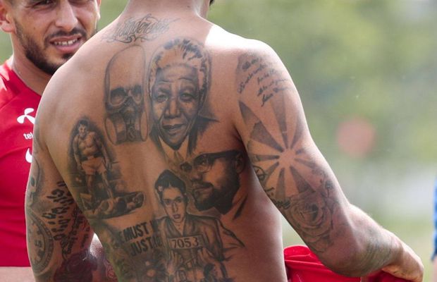 NORVEGIA - SPANIA // FOTO Lecție de istorie cu Joshua King! Golgeterul Norvegiei are pe spate tatuate chipurile eroilor care au luptat împotriva rasismului