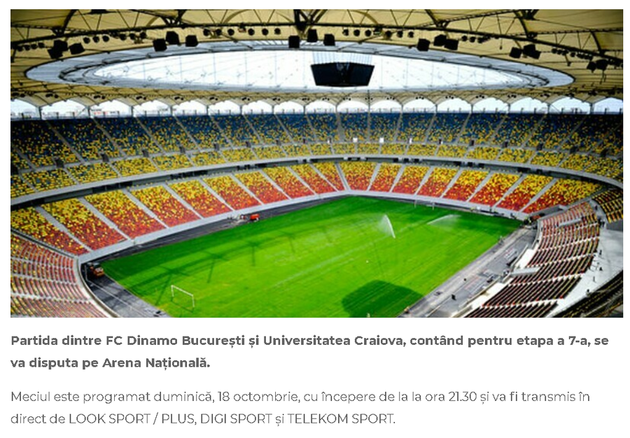 Situație de neînțeles la Dinamo » Abia au găsit bani să joace în „Ștefan cel Mare”, dar mută derby-ul cu Craiova pe Național Arena!
