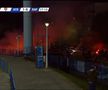 Craiova - Rapid. Torțe fani olteni / FOTO: Captură @TV Telekom Sport