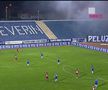 VIDEO Fanii și-au făcut de cap la meciul dintre FC U Craiova 1948 și Rapid! Intervenție în forță a jandarmilor