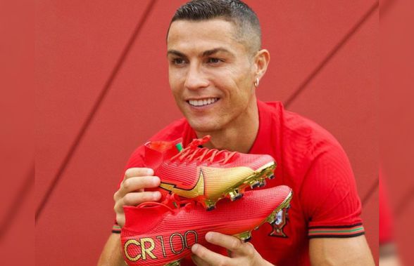 Ghete speciale pentru Ronaldo: CR100. „Ce frumoase sunt! De-abia aștept să le port”